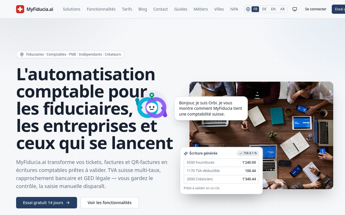 MyFiducia website preview